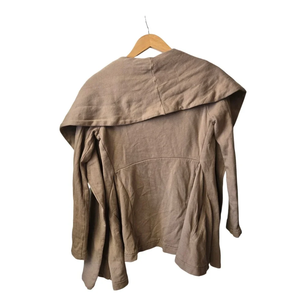 Free People Cardigan Open Front Flowy Beige Size Small Oversized‎